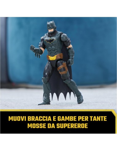 DC Comics, Action Figure Batman con Armatura Grigia, 30 cm, Superer...