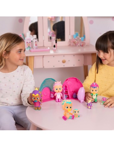 Cry Babies Magic Tears Icy World Dinos, Bambola Dinosauro a Sorpres...