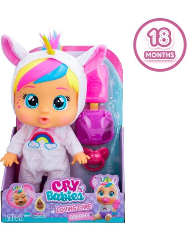 Cry Babies Loving Care Fantasy, Bambola Interattiva con Pigiama Int...
