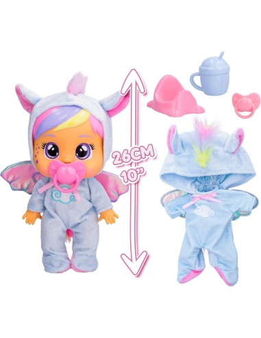 Cry Babies Loving Care Fantasy, Bambola Interattiva con Pigiama Int...