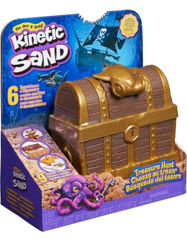 Kinetic Sand, Playset Caccia al Tesoro con Sabbia Dorata e Marrone,...