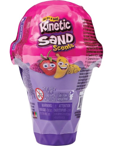 Kinetic Sand, Coni Gelato a Sorpresa, Sabbia Profumata Bicolore, Gi...