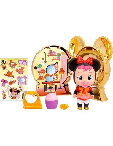 Cry Babies Magic Tears DISNEY, Mini Bambola Dettagli Dorati, 6 Pers...