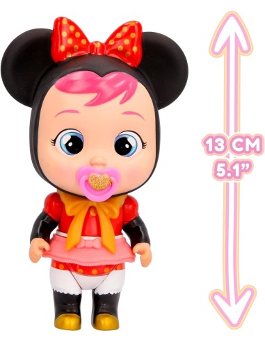 Cry Babies Magic Tears DISNEY, Mini Bambola Dettagli Dorati, 6 Pers...