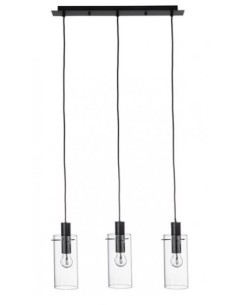 LAMPADARIO 0827368 3LUCI AGLOW RETT TRASP/NERO su Shop in Casa