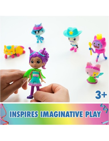 Gabby's Dollhouse, Set di 6 Personaggi con Scatola a Sorpresa e Acc...