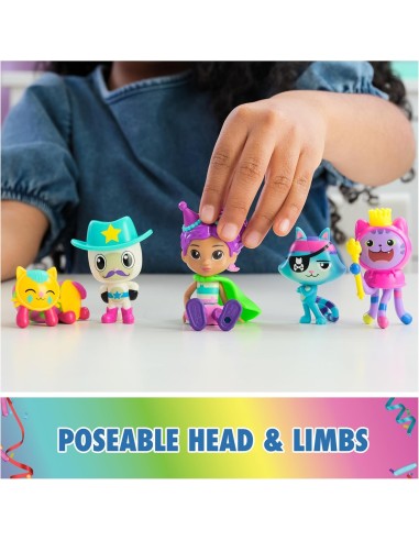 Gabby's Dollhouse, Set di 6 Personaggi con Scatola a Sorpresa e Acc...