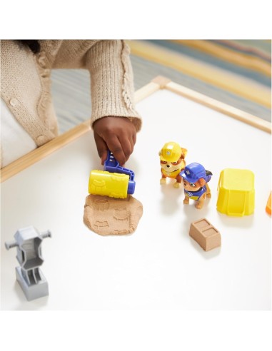 Rubble & Crew, Set di Action Figure Rubble e Mix con Kinetic Sand B...
