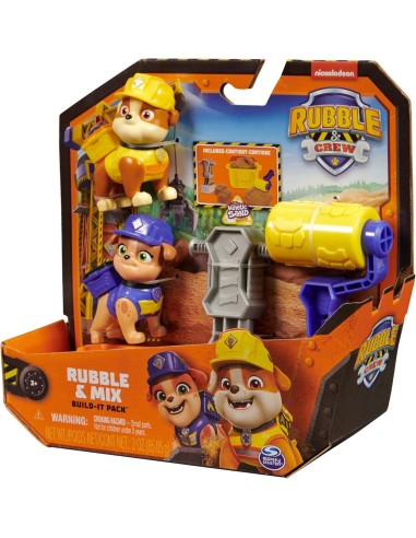 Rubble & Crew, Set di Action Figure Rubble e Mix con Kinetic Sand B...
