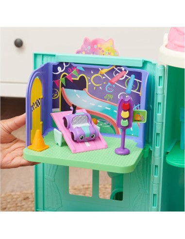 Gabby's Dollhouse, Stanza dei Giochi Purr-ific con la Macchinina Ca...