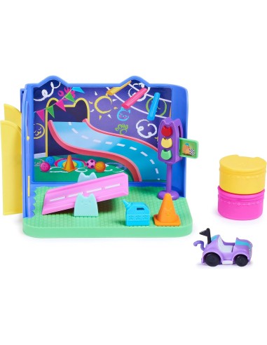 Gabby's Dollhouse, Stanza dei Giochi Purr-ific con la Macchinina Ca...