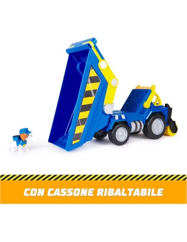 Rubble & Crew, Veicolo Deluxe di Wheeler, Camion Ribaltabile con Lu...