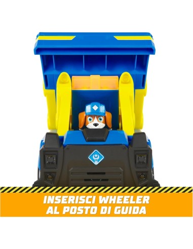 Rubble & Crew, Veicolo Deluxe di Wheeler, Camion Ribaltabile con Lu...