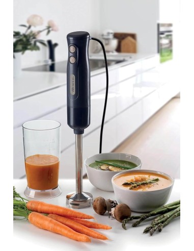 Frullatore a Immersione Breakfast Dark & Sahara Grey - 700W, 2 Velo...