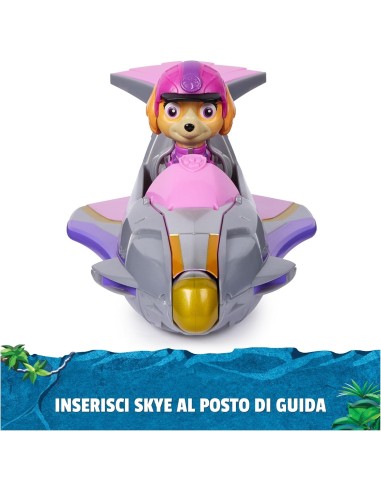 PAW Patrol Jungle Pups, Veicolo Falco di Skye, Jet Giocattolo con P...