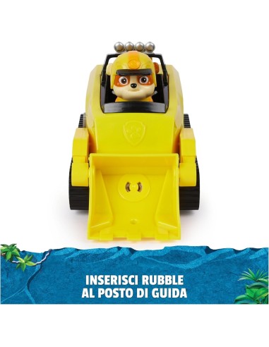 PAW Patrol Jungle Pups, Veicolo Rinoceronte di Rubble, Veicolo Gioc...
