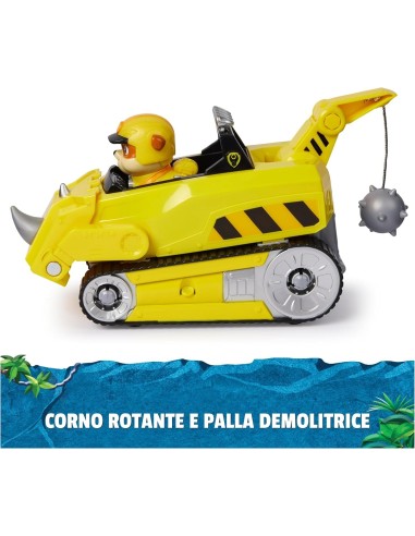 PAW Patrol Jungle Pups, Veicolo Rinoceronte di Rubble, Veicolo Gioc...