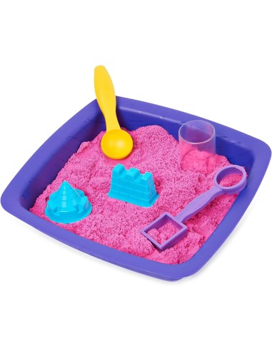 Kinetic Sand, sabbia cinetica rosa, glitterata, castello di sabbia,...