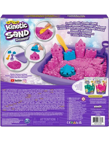 Kinetic Sand, sabbia cinetica rosa, glitterata, castello di sabbia,...