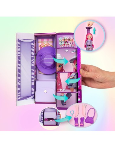 BFF by Cry Babies Katie, bambola capelli lunghi, vestiti in tessuto...