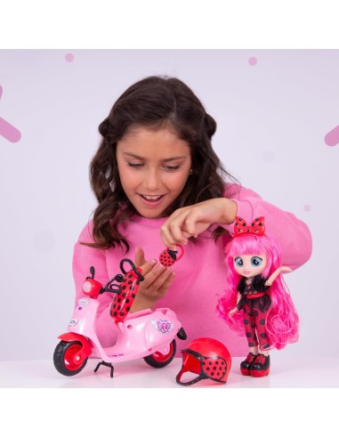 BFF by Cry Babies Lady, playset bambola, scooter con 10 accessori, ...