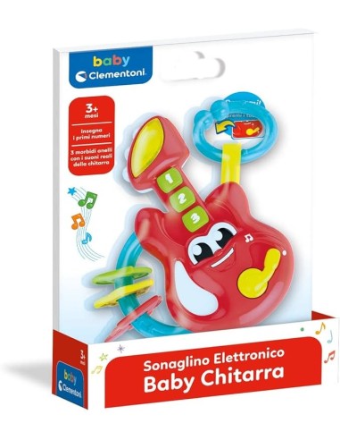 Clementoni Baby Gitar, Sonaglino Elettronico, Chitarra Giocattolo p...