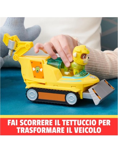 Paw Patrol, veicolo trasformabile Aqua Pups di Rubble, personaggio ...