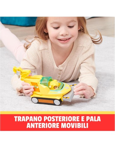 Paw Patrol, veicolo trasformabile Aqua Pups di Rubble, personaggio ...
