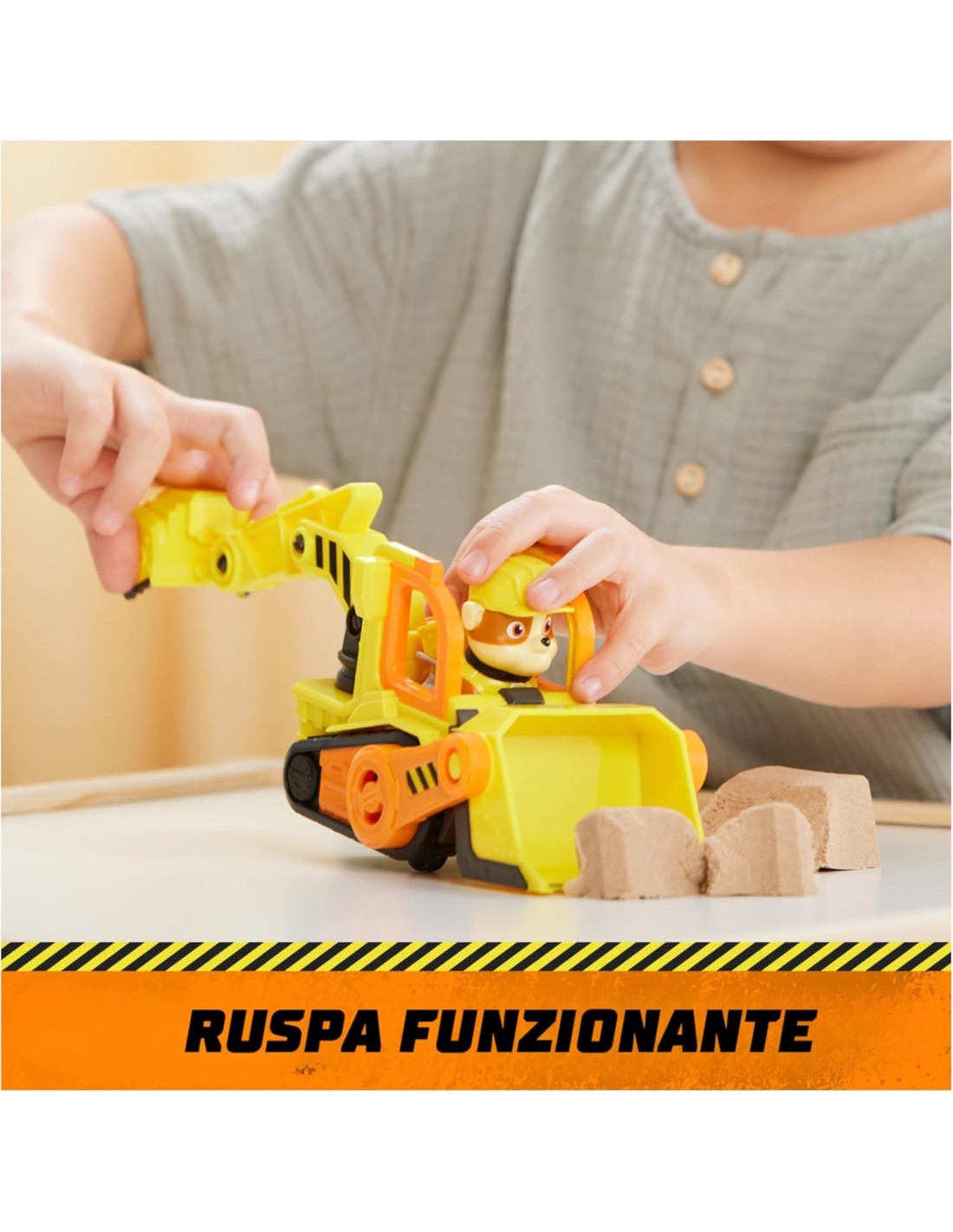 Rubble & Crew, veicolo da lavoro di Rubble, bulldozer giocattolo co...