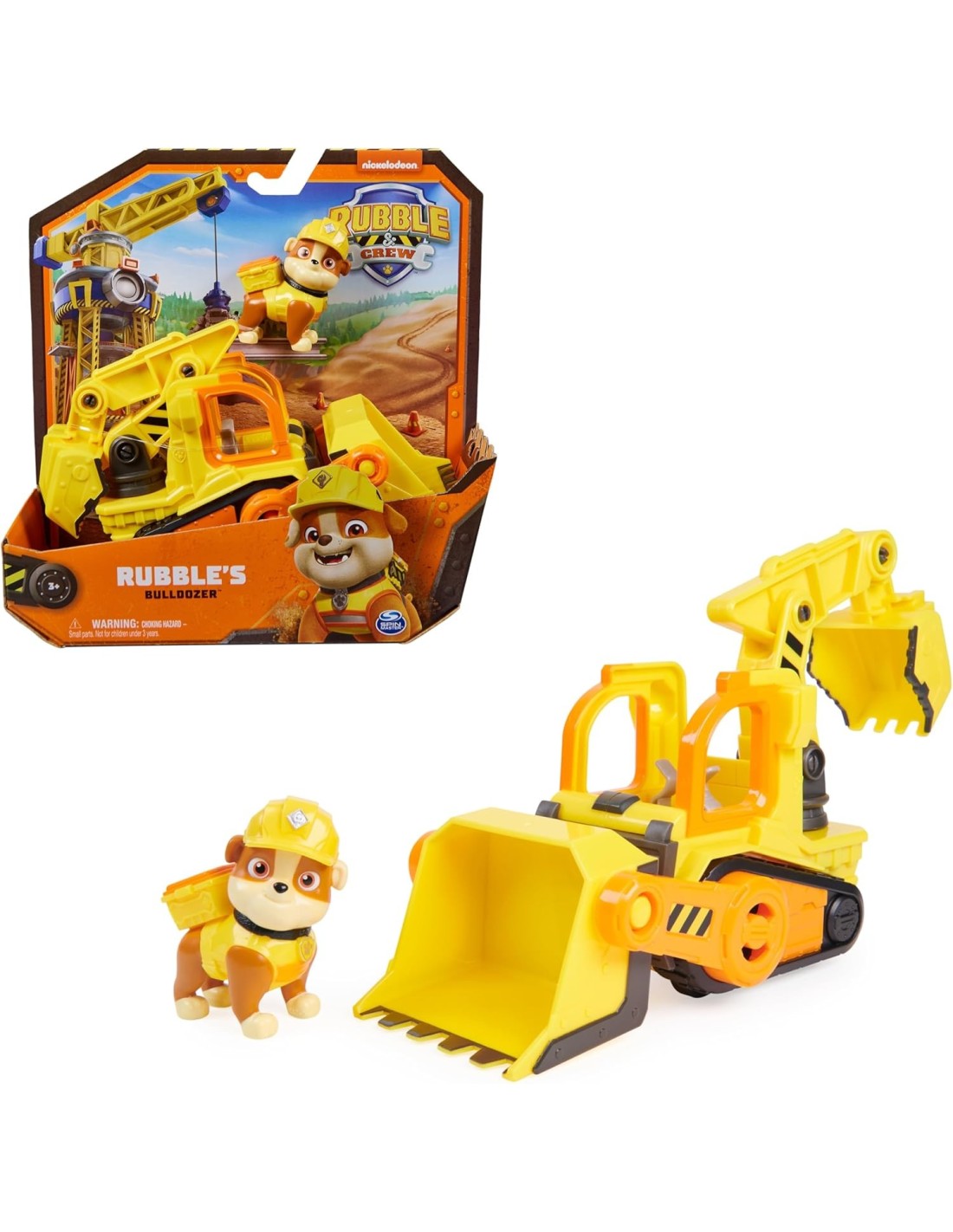 Rubble & Crew, veicolo da lavoro di Rubble, bulldozer giocattolo co...