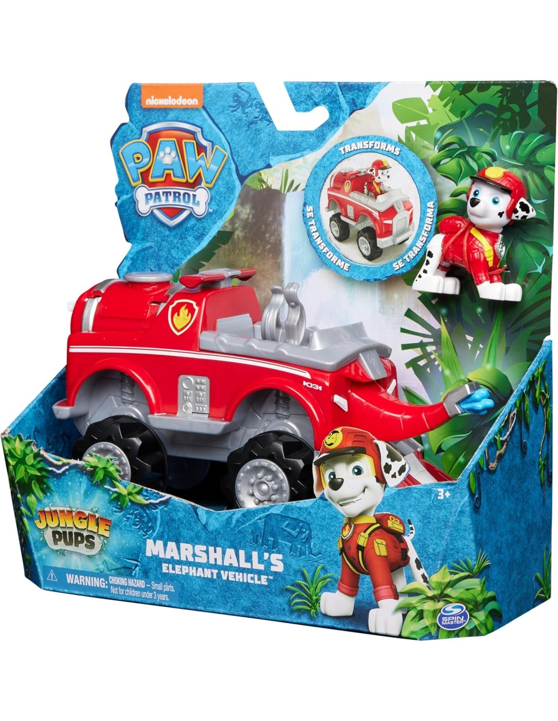 PAW Patrol Jungle Pups, veicolo elefante di Marshall, personaggio M...