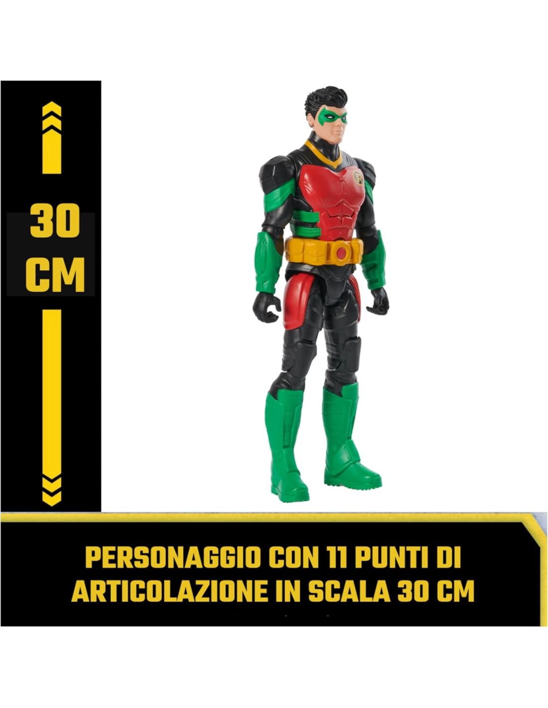 Action Figure Robin, DC Comics, alta 30 cm, con 11 punti di articol...