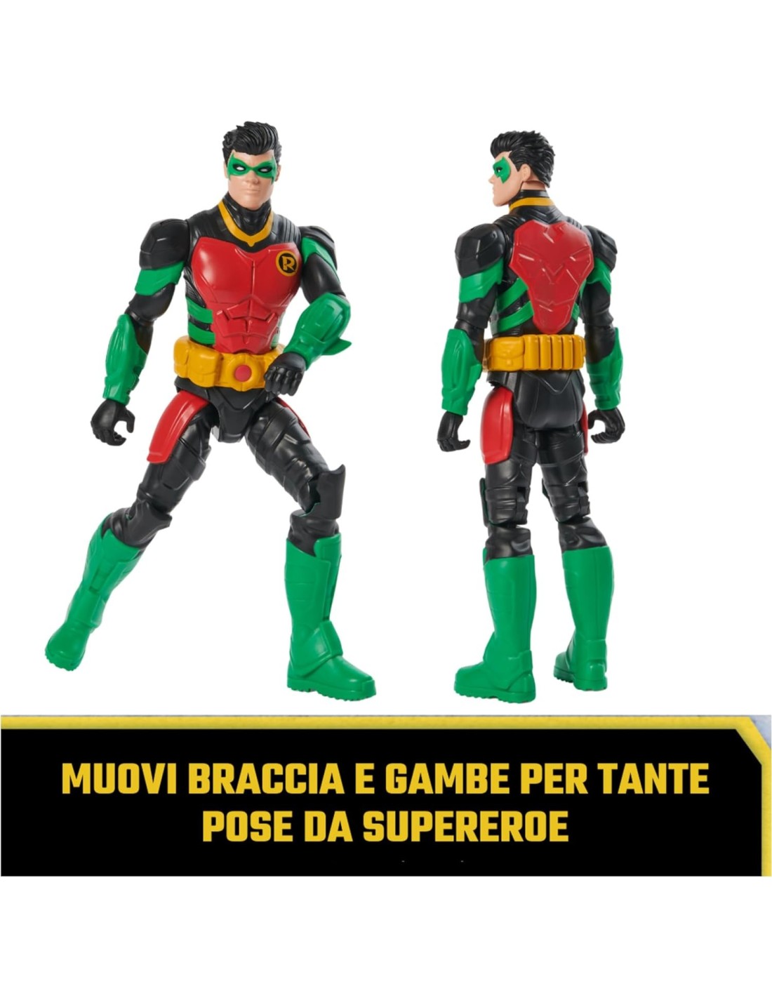 Action Figure Robin, DC Comics, alta 30 cm, con 11 punti di articol...