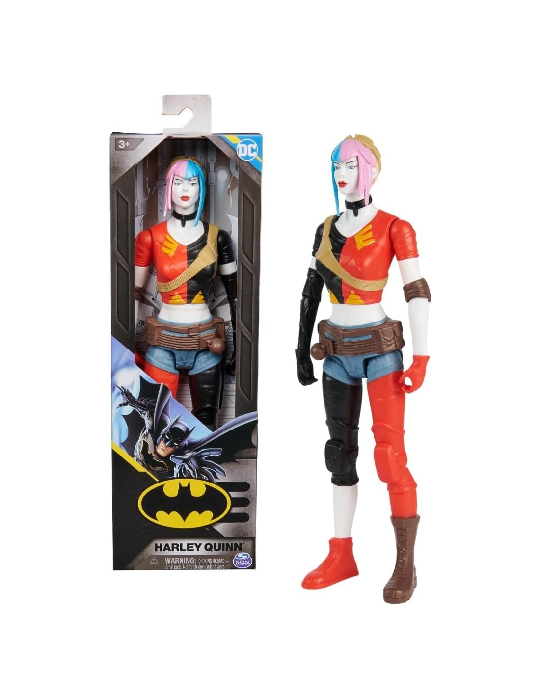 DC Comics, Harley Quinn da 30 cm, Supereroe Giocattolo Snodabile, P...