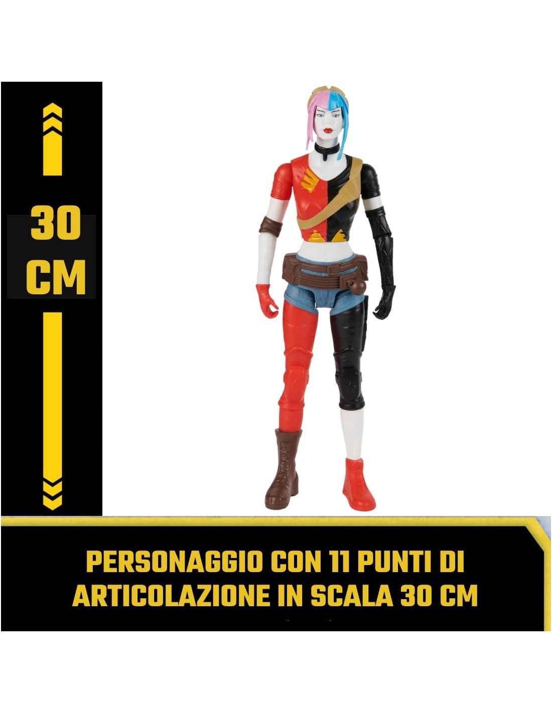 DC Comics, Harley Quinn da 30 cm, Supereroe Giocattolo Snodabile, P...