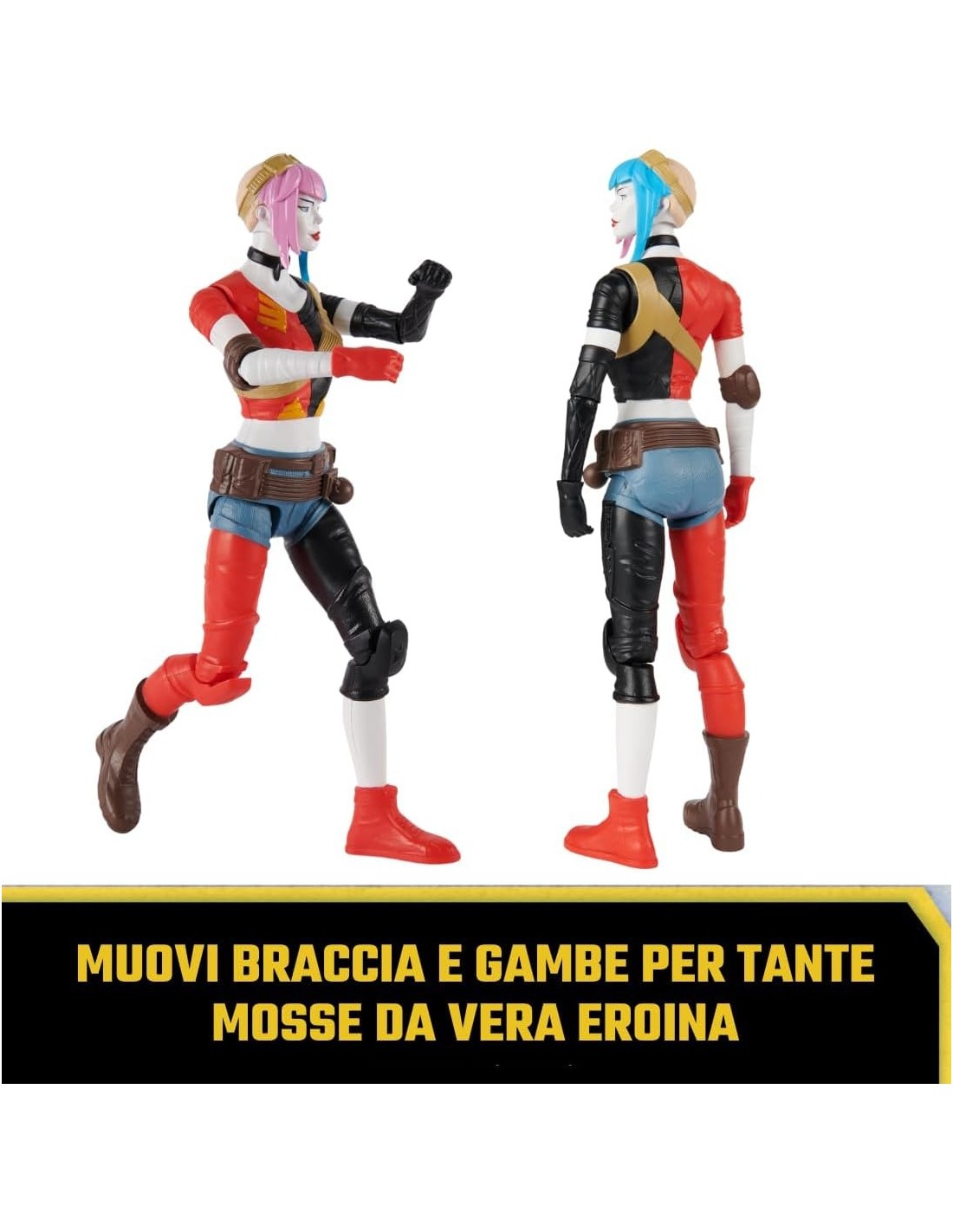 DC Comics, Harley Quinn da 30 cm, Supereroe Giocattolo Snodabile, P...
