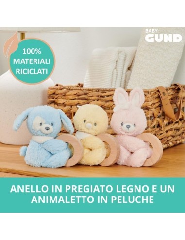 GUND Baby, Sonaglio Ad Anello Rosa, Peluche Sostenibile con Materia...
