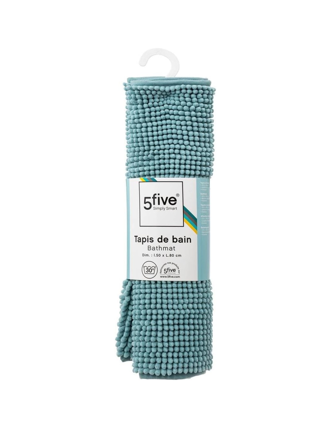 5five - Tappeto da Bagno Colorama Artic Blue 50x80 cm, Tappeto Intr...