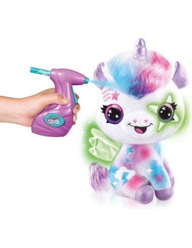 Rocco Giocattoli, Airbrush Plush Unicorno, Unicorno Brilla al Buio,...