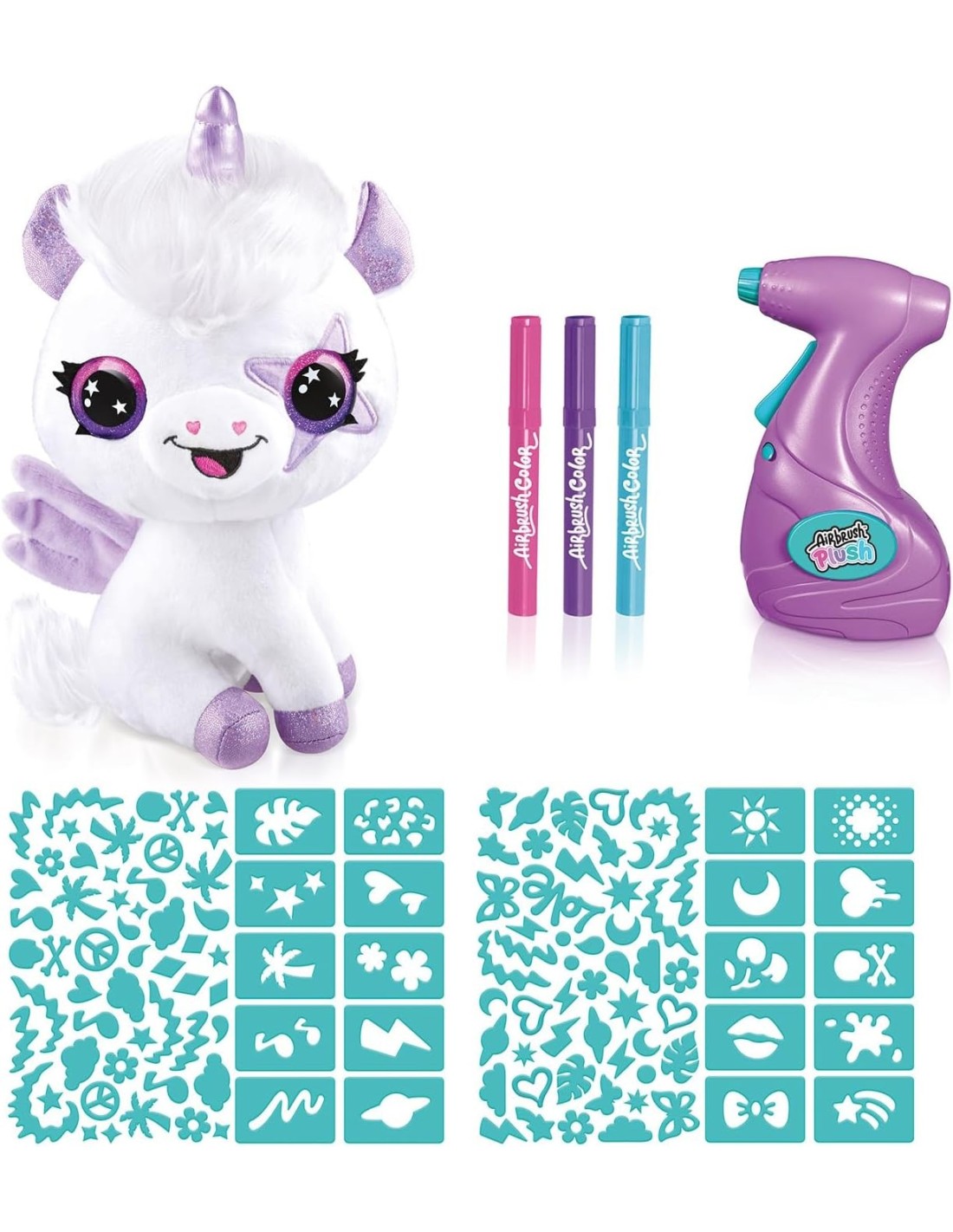 Rocco Giocattoli, Airbrush Plush Unicorno, Unicorno Brilla al Buio,...