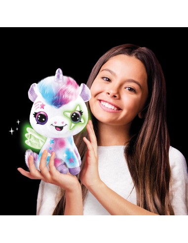 Rocco Giocattoli, Airbrush Plush Unicorno, Unicorno Brilla al Buio,...