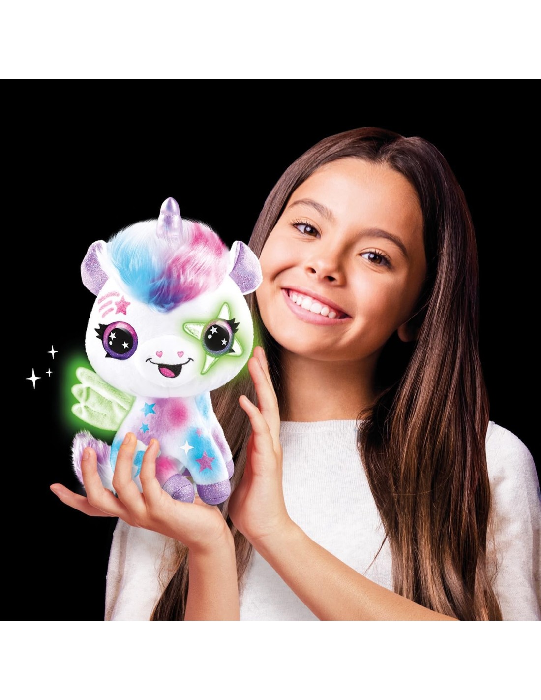 Rocco Giocattoli, Airbrush Plush Unicorno, Unicorno Brilla al Buio,...