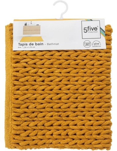5five Tappeto da Bagno Colorama, 50x75 cm, Giallo Senape, Poliester...