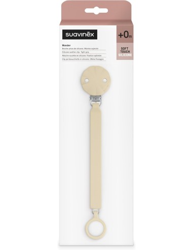 Suavinex Clip per Ciuccio in Silicone Wonder, Champagne - Chiusura ...