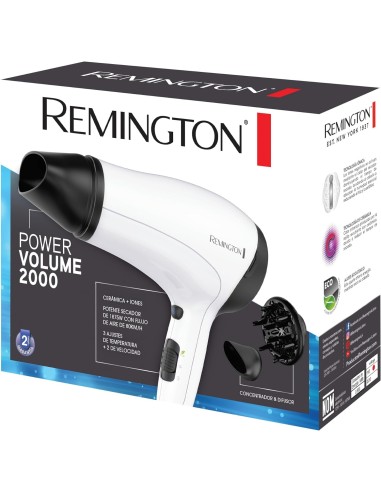 Remington Asciugacapelli 2000W con 3 Temperature e 2 Velocità, con ...
