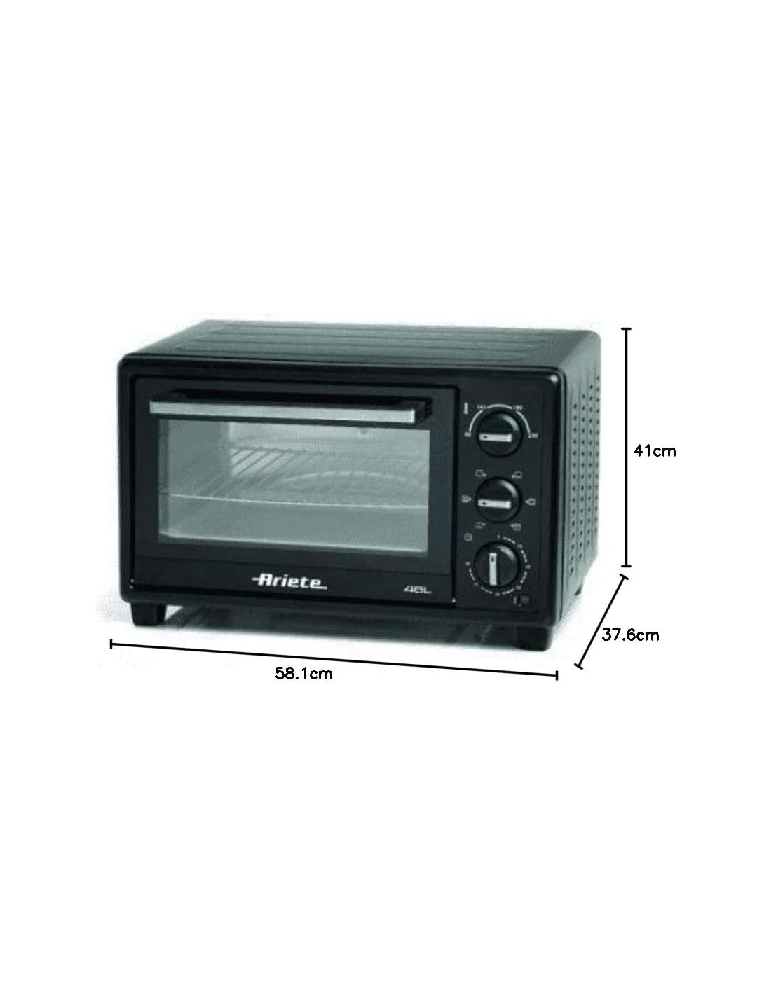 Ariete 926 Fornetto Elettrico Ventilato 1800W, 48 Litri, Timer, Ner...