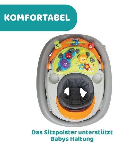 SEGGIOLONI GIRELLI ECC: vendita online Chicco Girello Walky Talky 5 M+, Grey Wave – Sedia Multifunzione per la Prima Infanzia...