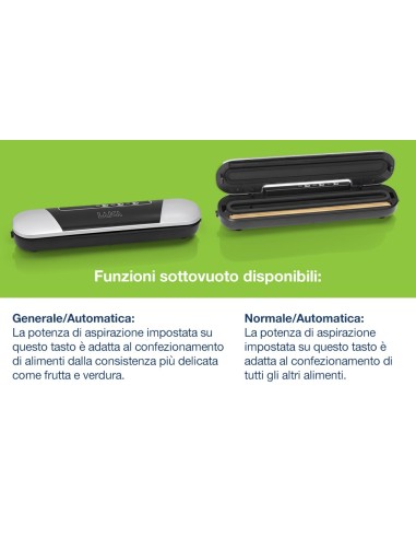 Laica VT32050 Macchina per Sottovuoto Compatta - 9 L/min, Magnetica...