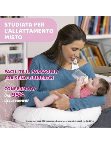 BIBERON - CIUCCETTI - TETTARELLE: vendita online Chicco Natural Feeling Biberon Anticolica 0+ Mesi - 150 ml, Rosa, Tettarella...