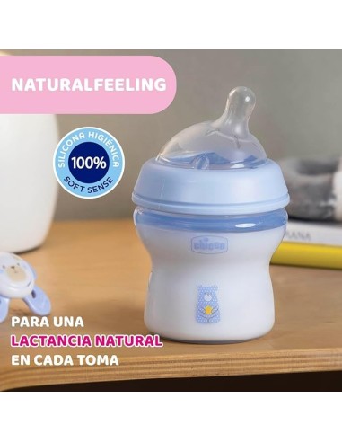 BIBERON - CIUCCETTI - TETTARELLE: vendita online Chicco Natural Feeling Biberon Anticolica 2+ Mesi - 250 ml, Tettarella in Si...